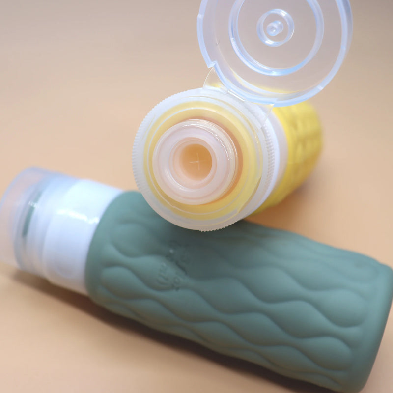 FlexiFill Reise Nachfüllflaschen Set | Weiche Silikonflaschen & Sprühbehälter | Auslaufsicher & TSA-konform | Für Shampoo, Lotion & Kosmetik