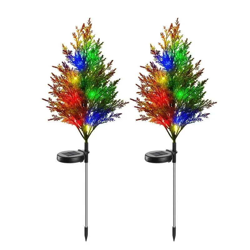 SolaroFest Pine | Solar Weihnachtsbaum Gartenleuchte | 74 cm | RGB LED | Wasserdicht IP65