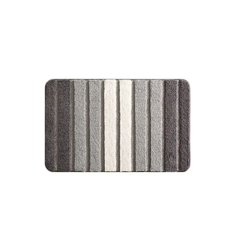 AquaLoom Badematte | Gestreift | Weich & Rutschfest | 40 x 60 cm | Mehrere Farben