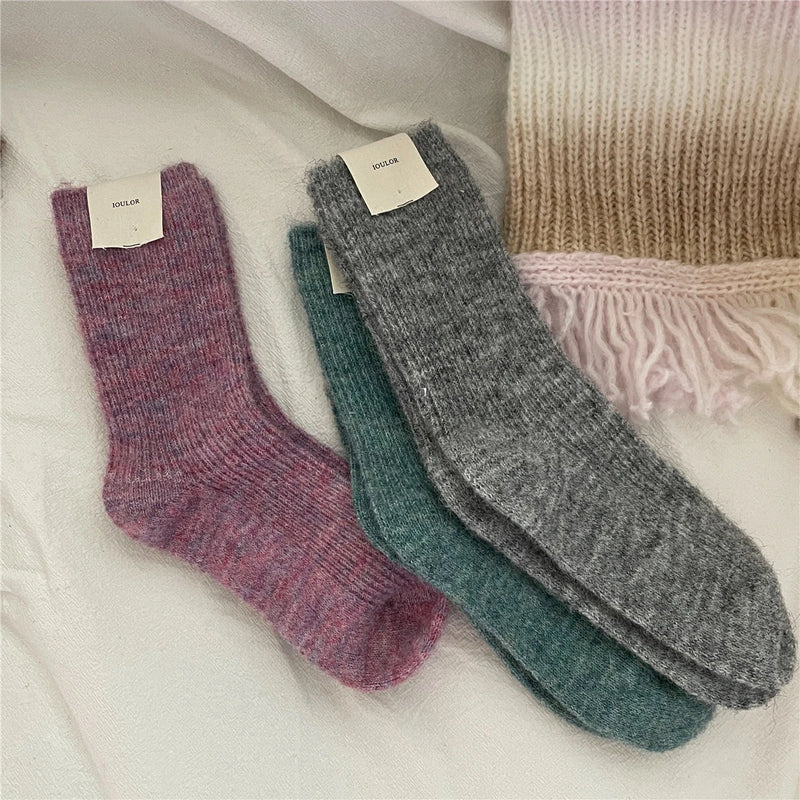 KuschelWärme | Damen Thermosocken | 9 % Wolle & Kaschmir | Extra Dick & Weich | Japanischer Strickstil