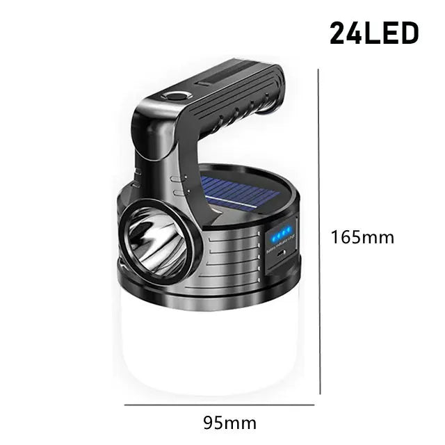 Solar-Campinglampe LumiCamp Solar | USB-Wiederaufladbar & Taschenlampenfunktion | Tragbar & Hell | Für Zelt, Outdoor & Notfälle