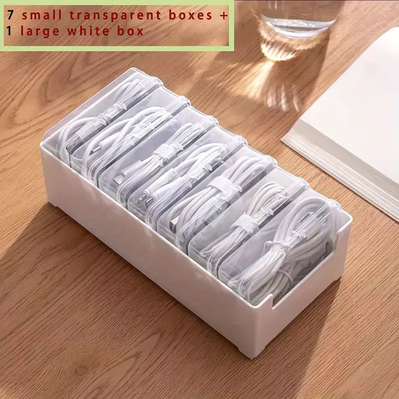 Kabelbox-Set WireNest DuoBox | Kabel- & Ladegeräte-Organizer | Robust & platzsparend | Für Büro & Zuhause