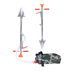 AgriPro DuoSpreader Multifunktionaler Düngerstreuer mit Schaufel | 85 cm Höhe | Robustes Eisen | Für Obstbäume, Mais & Gartenbau