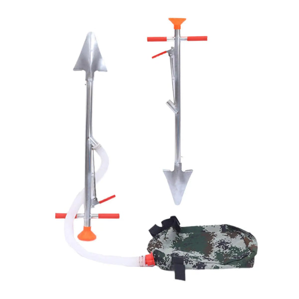 AgriPro DuoSpreader Multifunktionaler Düngerstreuer mit Schaufel | 85 cm Höhe | Robustes Eisen | Für Obstbäume, Mais & Gartenbau