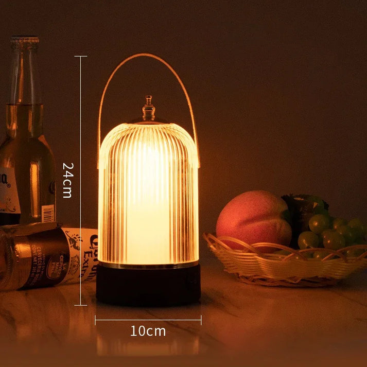 LumiCage Vintage LED Tischlampe | Vogelkäfig-Design | Tragbar & Wiederaufladbar | Warmweißes Licht