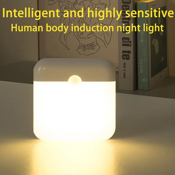 LED-Bewegungssensor-Lampe LumoSquare | USB-C Wiederaufladbar | Warm- & Kaltweiß | Magnetische Nachtlampe für Schlafzimmer, Küche & Flur