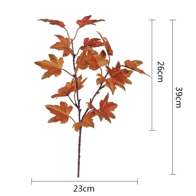 Leaforia | Künstlicher Ahornzweig | Herbstdeko | 39 cm | Für Zuhause & Garten