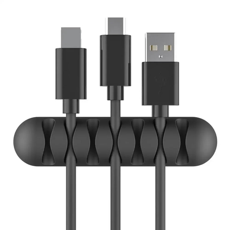 KabelFix Clip | Silikon Kabelhalter | Selbstklebend & Flexibel | Für USB, Kopfhörer & Ladekabel