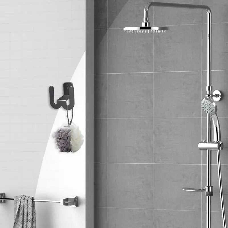 Wand-Schuhhalter Minimura FlexHook | Slipper-Organizer aus Carbonstahl | Platzsparende Aufbewahrung für Flur, Bad & Schlafzimmer | 8,5 × 8,6 × 4,5 cm