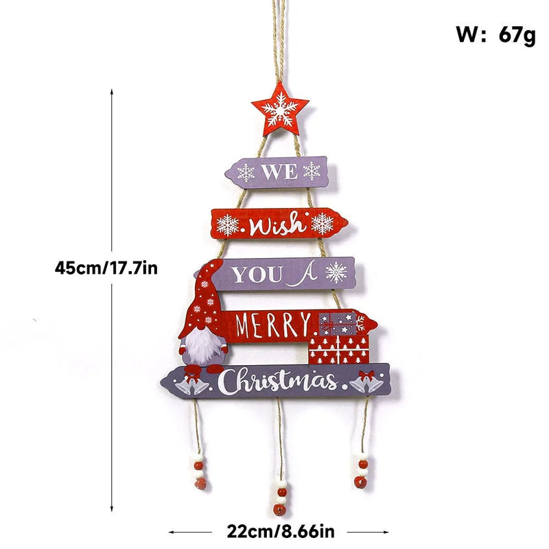 Holzanhänger NordicCharm | Weihnachtsdeko zum Aufhängen | Handgefertigtes Ornament für Baum, Wand & Fenster | Festliche Dekoration 2025–2026