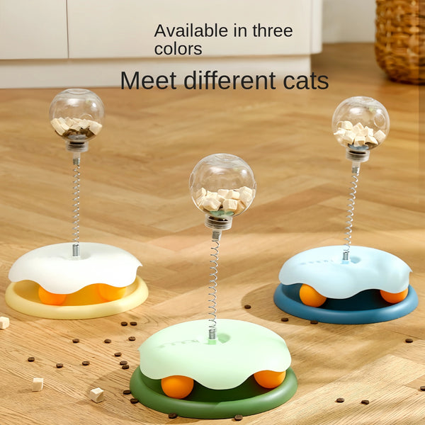 Snackuro Katzenspielzeug Snackball | Interaktiver Leckerli-Spender & Tumbler | Anti-Roll-Design | Für Katzen & kleine Hunde