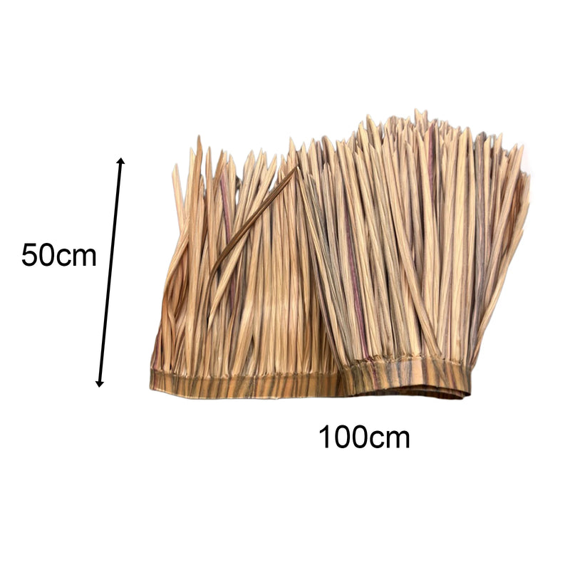 TROPISHIELD Künstliches Palmendach | UV-beständig & wetterfest | 100×50 cm | Für DIY-Dächer, Sonnenschirme, Tiki-Bars & Gartenhütten