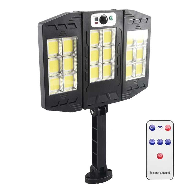 Solar Wandleuchte LumiSeca | 800 LEDs Superhell | Mit Bewegungsmelder | 3 Leuchtmodi | Wasserdicht für Garten & Außenbereich