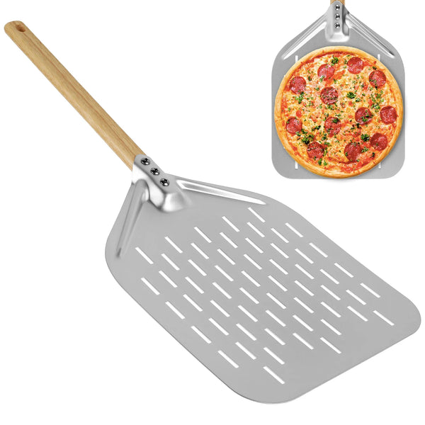 BakeLifter | Pizzaheber mit Holzgriff | Antihaft & Leicht | Für Pizza, Brot & Kuchen | 16,5–30 cm