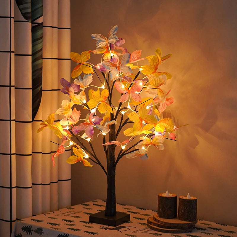 LED-Schmetterlingsbaum Lumiflora | Bonsai-Dekolicht mit verstellbaren Ästen | USB- & Batteriebetrieb | Für Zuhause & Feste