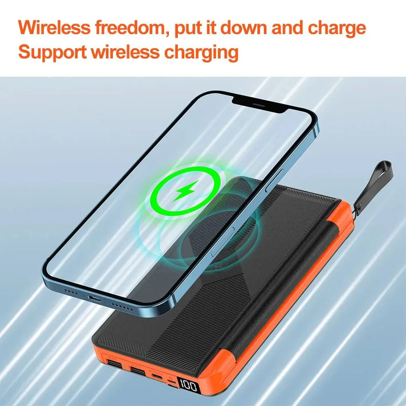 Solar Powerbank VoltMate Flip 15W | 10.000/20.000mAh | Kabelloses Qi-Laden | Solarpanel Klappbar | Wasserdicht & Stoßfest
