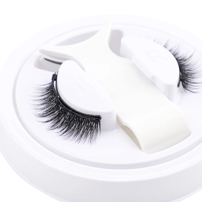 Magnetische Wimpern MagneLure Set | 1 Paar Wiederverwendbare Fake Lashes + Magnetische Pinzette | Handgemacht & Natürlich