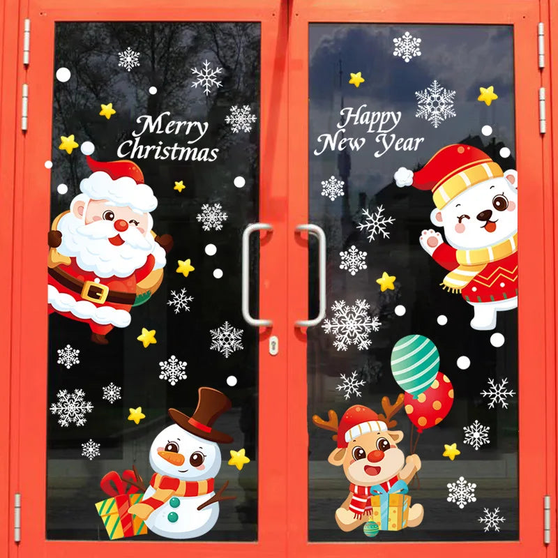 Frostelle | Weihnachts Schneeflocken Fenstersticker | 137-teilig | Wiederverwendbare PVC-Dekoaufkleber | Winter & Weihnachtsdekoration für Glasflächen