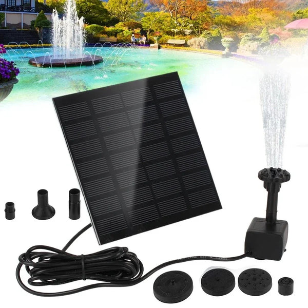 Solar Springbrunnen AquaBloom Mini 1.2W | Schwimmende Solarpumpe | Für Garten, Teich & Vogelbad