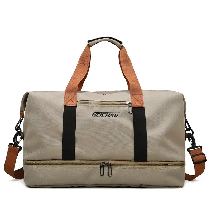 VOLARIS Fitness-Reisetasche | Große Kapazität | Trockennass-Trennung | Hand- & Schultertasche für Damen