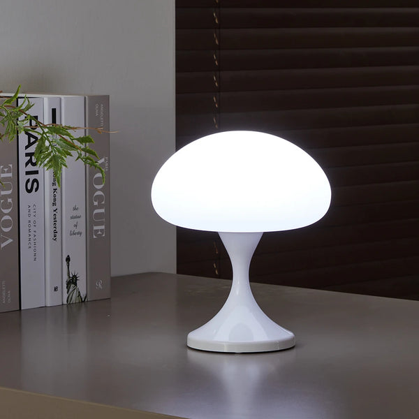 MushLume LED Tischlampe | Niedliches Pilzdesign | 3 Lichtmodi & 10 Helligkeitsstufen | Augenschonend | 20 × 23 cm