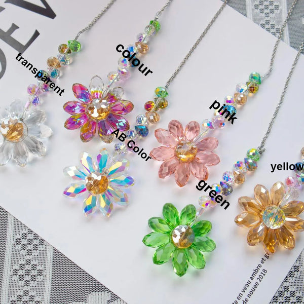 Kristall-Suncatcher LumiMargarita | K9-Daisy-Regenbogenfänger | Fenster- & Gartendeko | 32 cm | Geschenkidee für Zuhause