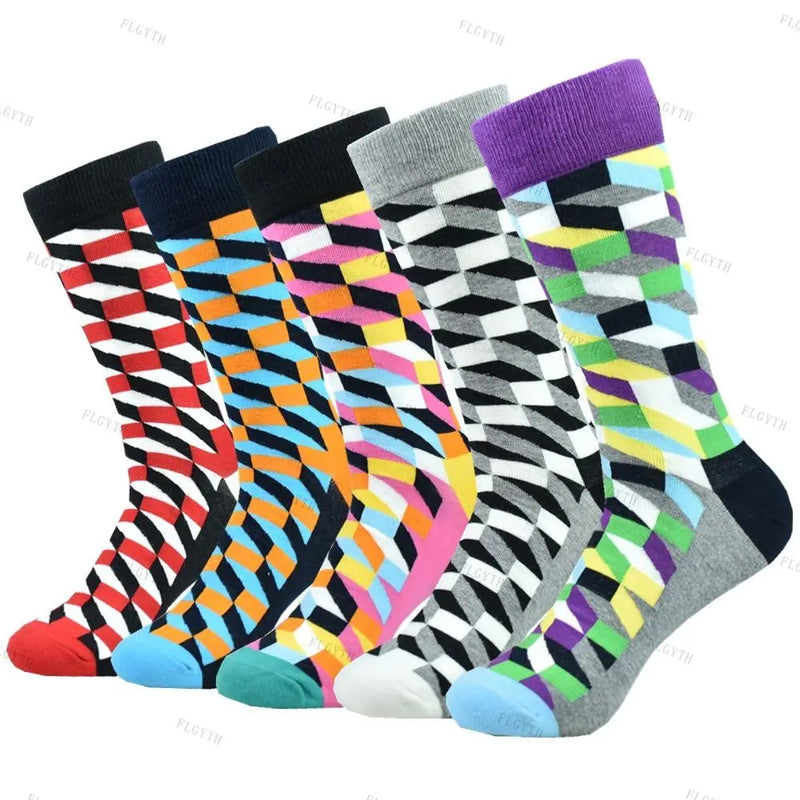 Coloria Herren Socken 5er-Pack | Bunte Freizeit- & Businesssocken | Gekämmte Baumwolle | Größe 40–46
