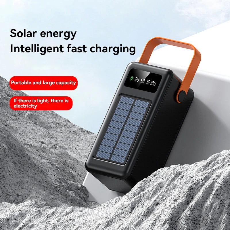 SunVault Xiaomi Solarbatterie 100 000 mAh Powerbank mit integrierter LED-Taschenlampe – Schnelles Laden & Outdoor-Stromversorgung