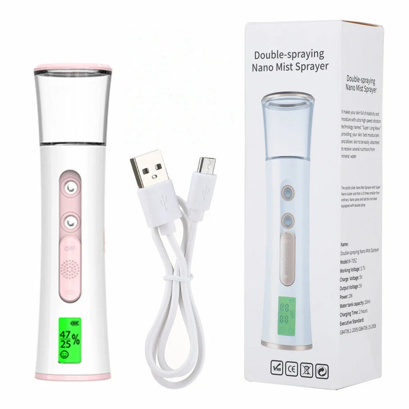 Hautbefeuchter Skinova MiniMist | Nano-Spray | Feuchtigkeitstester & USB-Aufladung | 30 ml | 10 cm