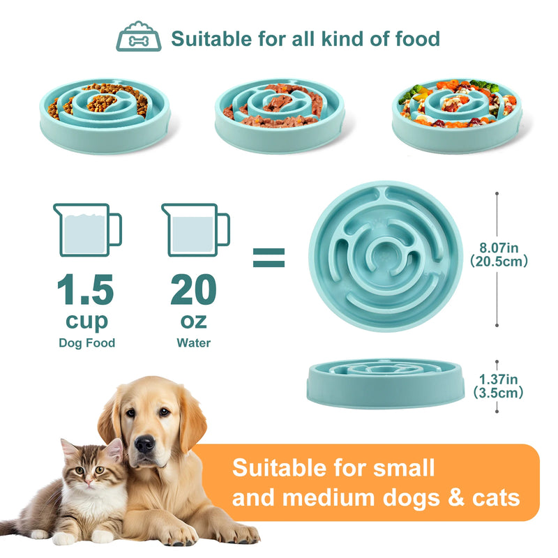 SnackMaze Bowl | Anti-Schling Napf für Hunde & Katzen | Rutschfest & BPA-frei | Langsames Fressen für gesunde Verdauung