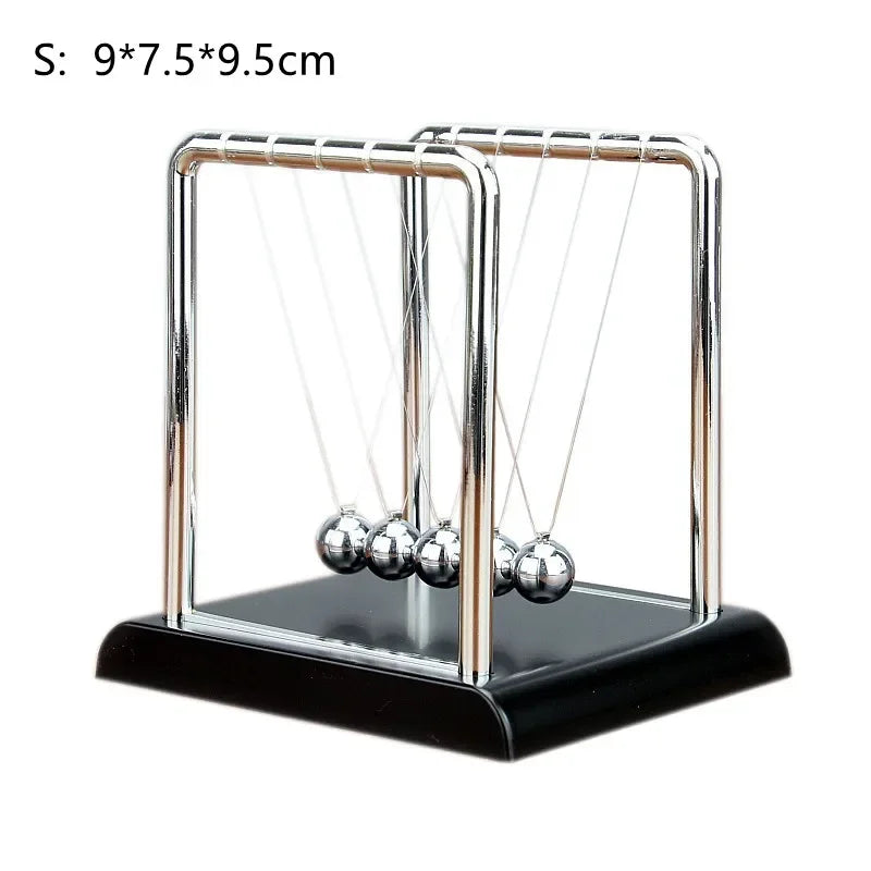 1 PC Newton CraNewton Pendel Kinetico | Balance Kugeln | Endlose Bewegung | Stahl & Holzle Balance Steel Balls Perpetual Motion Collision Ball School Teaching, Physics Science Pendulum Home Decoration
