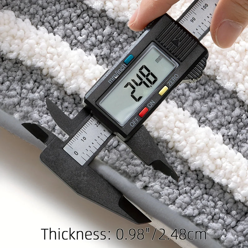 AquaLoom Badematte | Rutschfeste Strick-Badvorlage mit TPR-Rücken | Weich, Wasserabsorbierend & Waschmaschinenfest | Rechteckig – 2,5 cm Dick