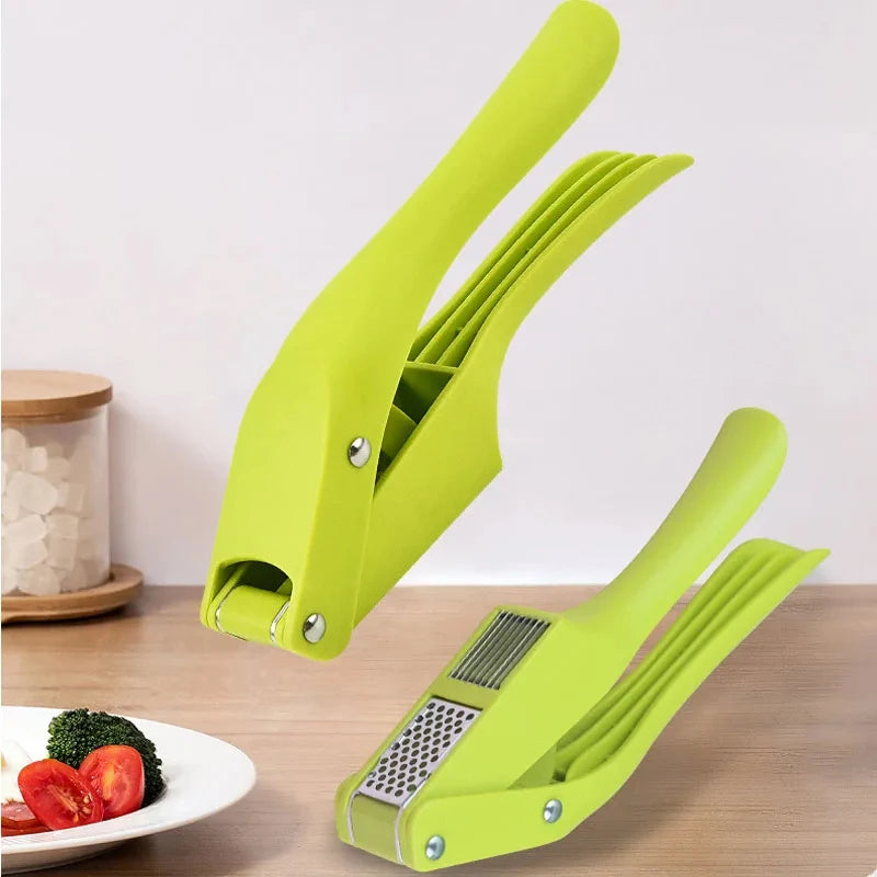 Knoblauchpresse DuoCrush | 2-in-1 Funktion | Edelstahl & rutschfester Griff | 19×3,8×7,8 cm