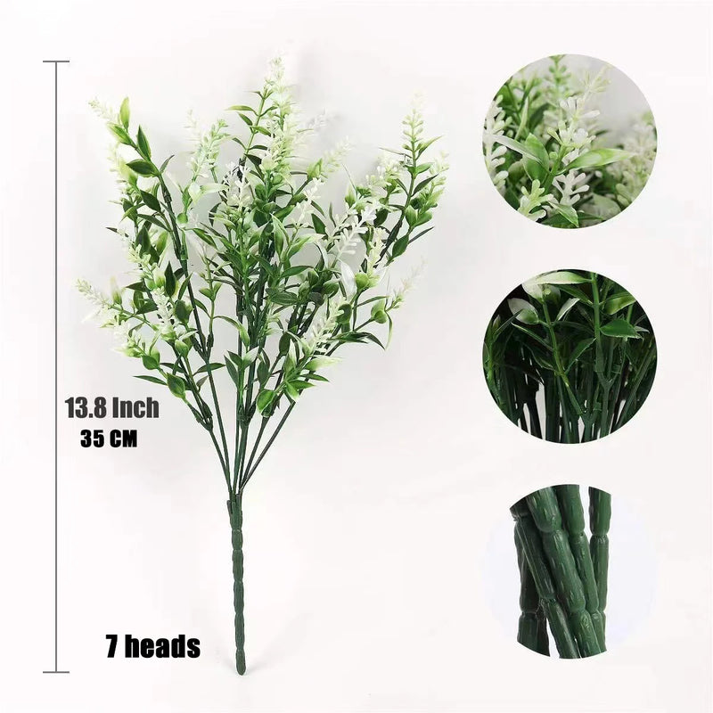 LAVÉON Künstlicher Lavendelstrauß | 5-zweigig | Realistische Blüten & Blätter | 38 cm Höhe | Für Wohnraum, Balkon & Garten
