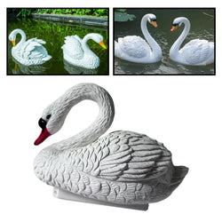 AquaGrace Schwimmender Schwan | Realistische Teichdekoration | Wasserdicht & Langlebig | 30 cm