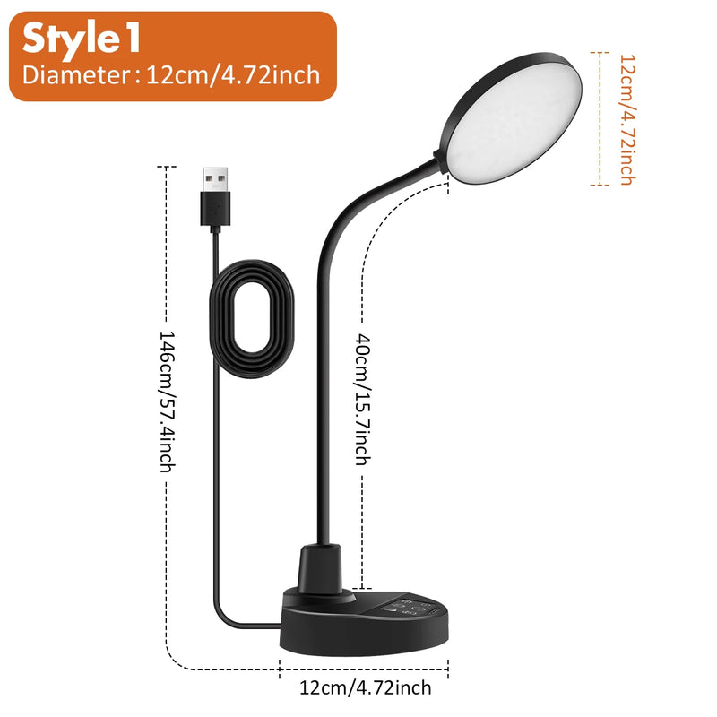 LED-Schreibtischlampe Lixora Flex | Augenschonend & Dimmbar | 3 Lichtfarben & 5 Helligkeiten | USB-Anschluss & Flex-Arm