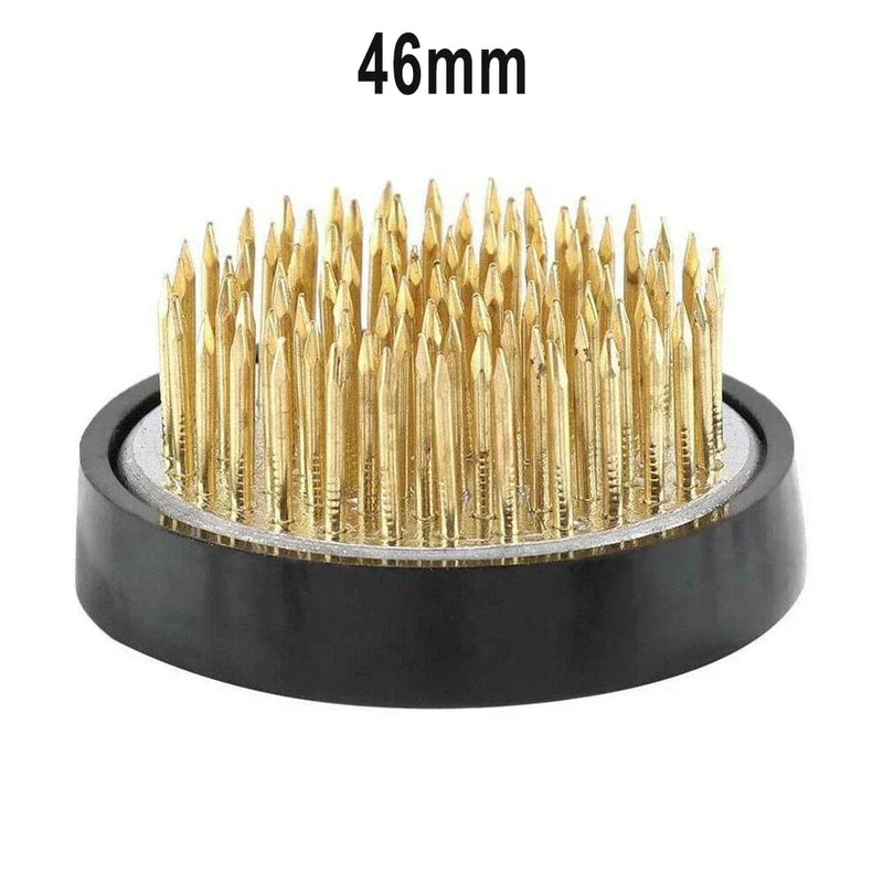 Kenzan BlütenFix | Runder Ikebana Blumenhalter | Messing mit Gummifuß | Für stilvolle Blumenarrangements