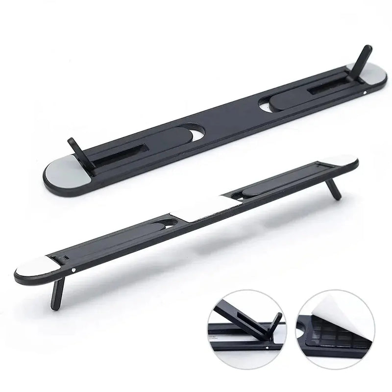 ELEVAGO Laptop-Ständer | Selbstklebend & Faltbar | Ultrakompakt für unterwegs | 21,5 cm | Schwarz