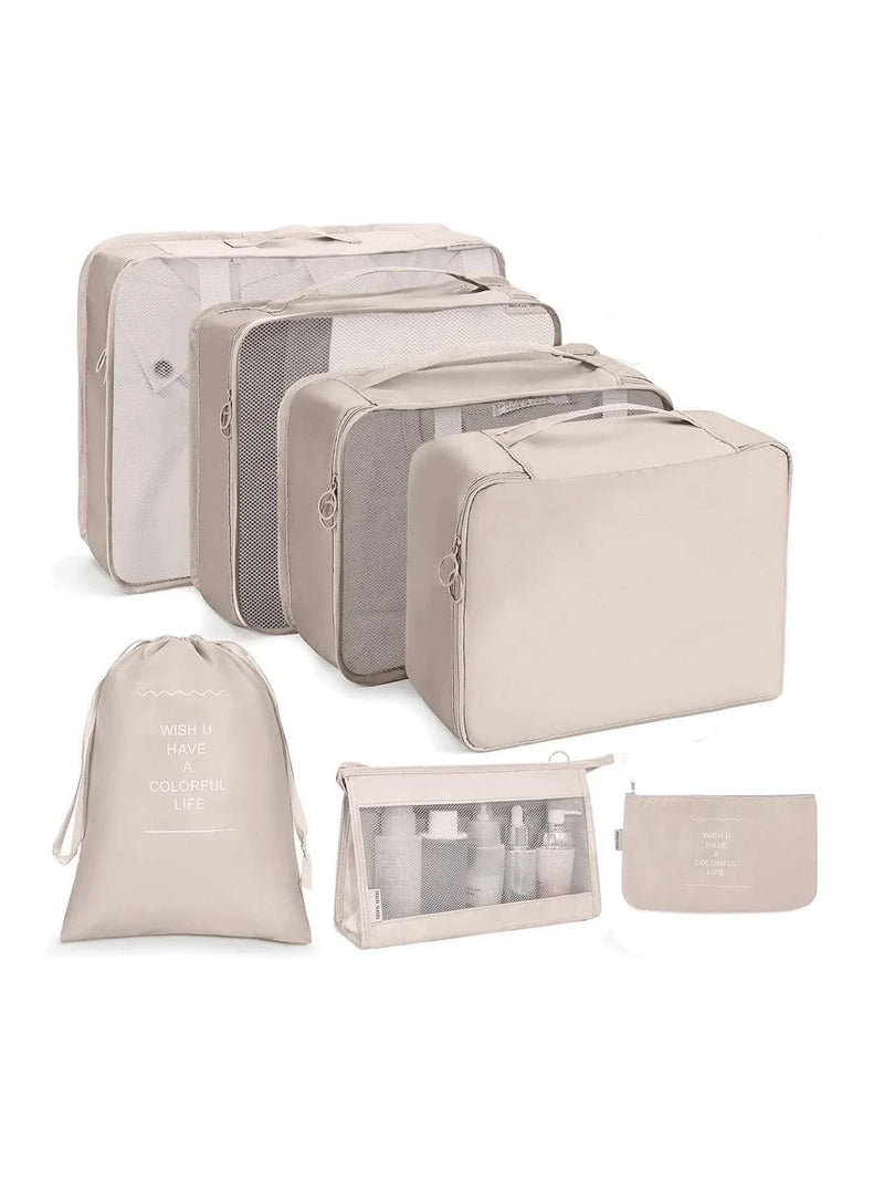 PackWunder Reise-Organizer Set 7/8/9/10-teilig | Faltbare Koffer-Organizer | Für Kleidung, Schuhe & Accessoires