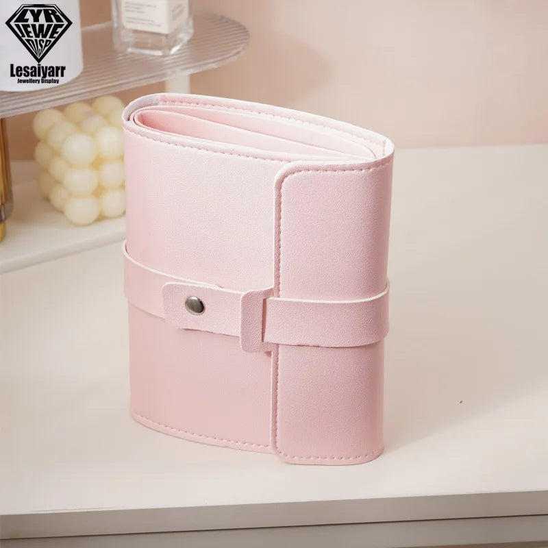 LUXBOOK Ohrring-Organizer | Buch-Design | PU-Leder | Große Kapazität & Tragbar