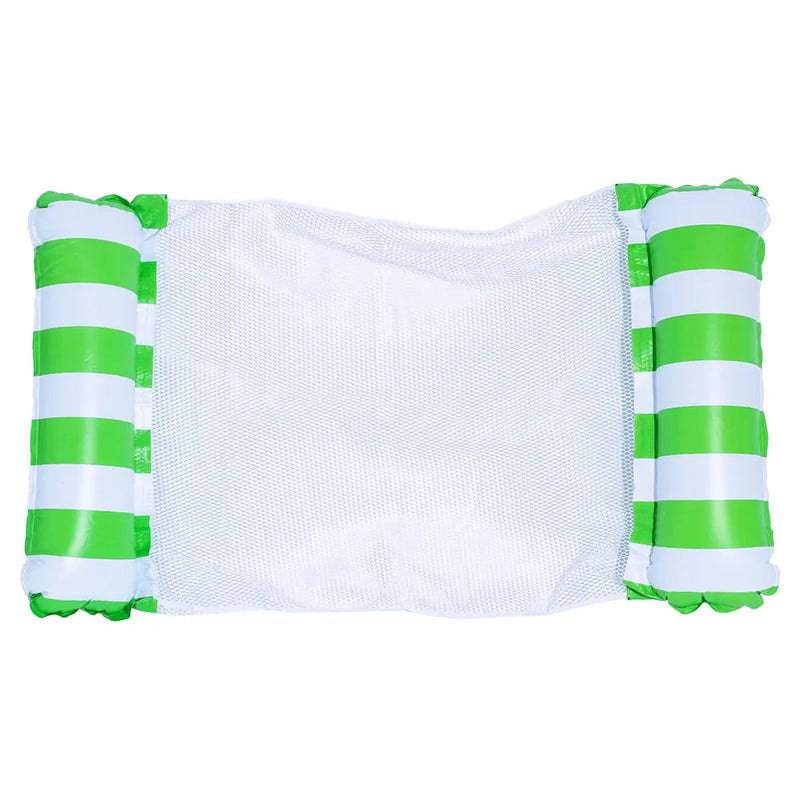 AQUAVIVA Wasserhängematte aufblasbar | 130×70 cm | Faltbare Pool-Liege mit Rückenlehne | Schwimmbett für Pool, Strand & Urlaub