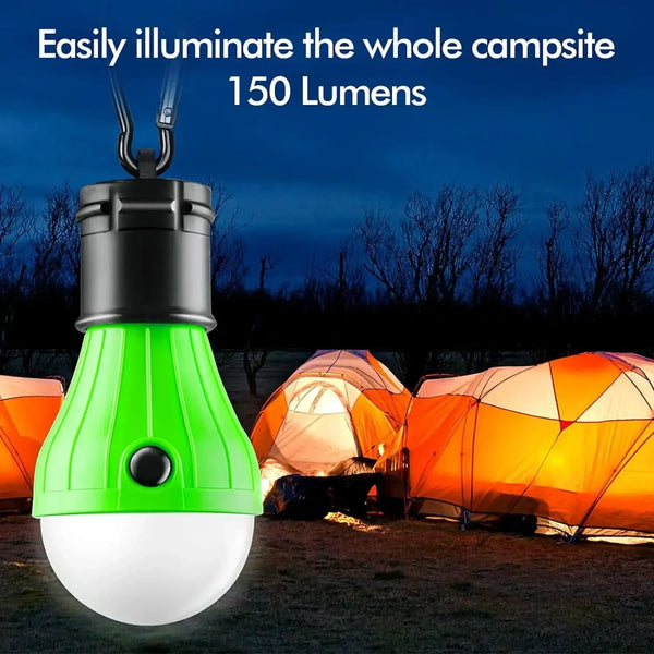 LumoHook Zeltlampe mit Karabiner | 3 Lichtmodi | Tragbare LED Campinglampe | Batteriebetrieben