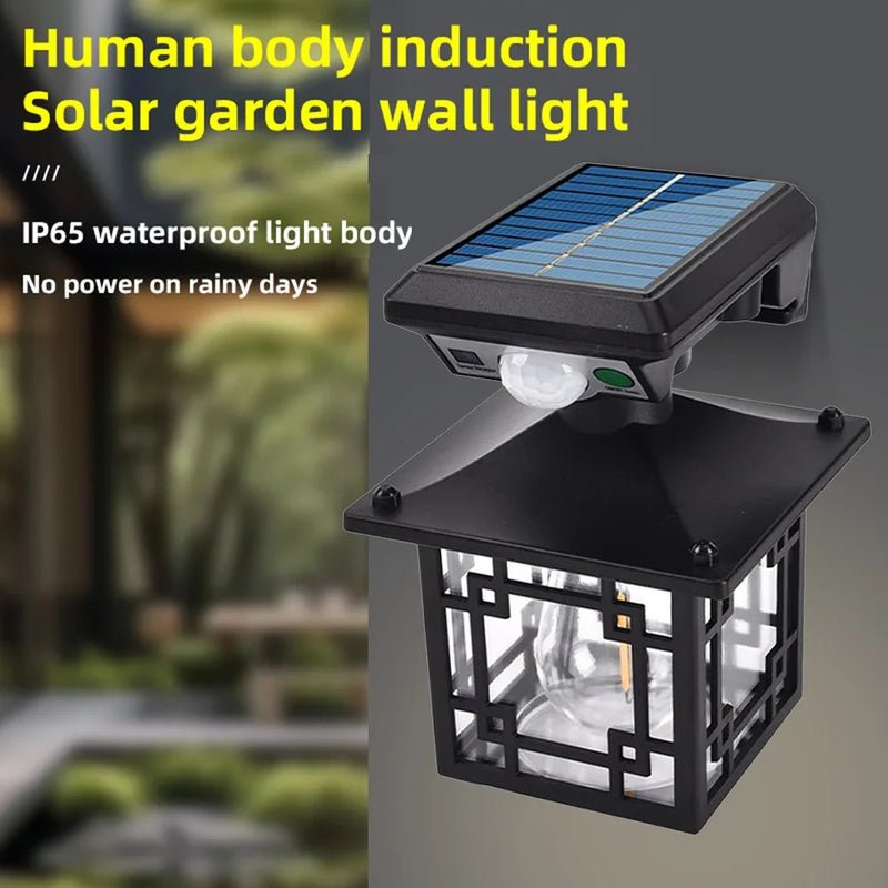 Solar Wandleuchte SafeLuma Sensor | IP65 Wasserdicht | Bewegungsmelder & Intelligente Lichtsteuerung | Für Garten, Hof & Terrasse