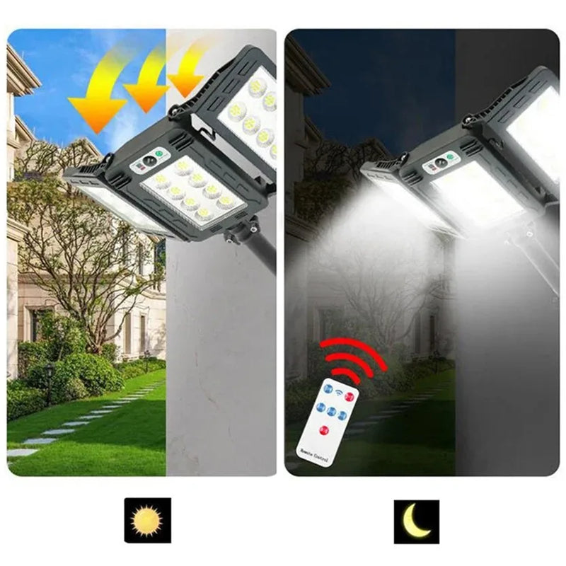 Solar Wandleuchte LumiSeca | 800 LEDs Superhell | Mit Bewegungsmelder | 3 Leuchtmodi | Wasserdicht für Garten & Außenbereich