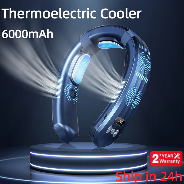 ClimaHalo Tragbare Nacken-Klimaanlage 2025 | 3-in-1 Kühlung, Ventilation & Heizung | USB Wiederaufladbar | 6000mAh Akku | Für Sommer & Winter