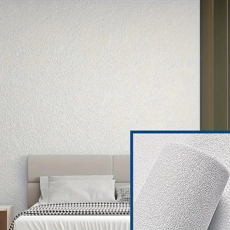 Selbstklebende 3D-Leinen-Tapete Linovera | Wasserfest, Schimmelresistent & Stoßdämpfend | Ideal für Wohnzimmer, Schlafzimmer & Küche