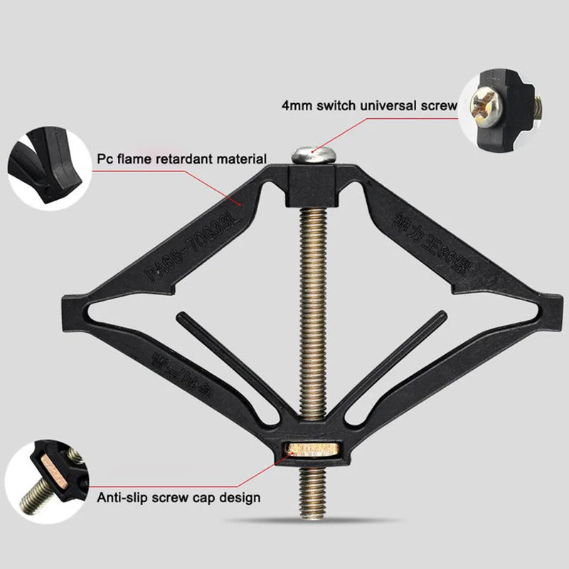 Fixelio ProMount Wand-Schalterdosen Reparaturset | Für 86×86 mm Schalterkassetten | Schnellmontage mit Stützstangen – 6er/10er Set
