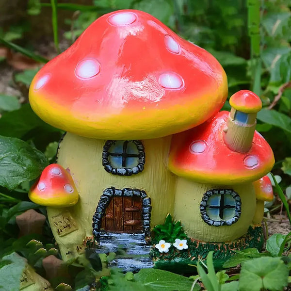 MycoFairy Home | Miniatur Pilzhaus | Harz-Figur | Märchengarten & Terrarium Deko | Handgefertigt