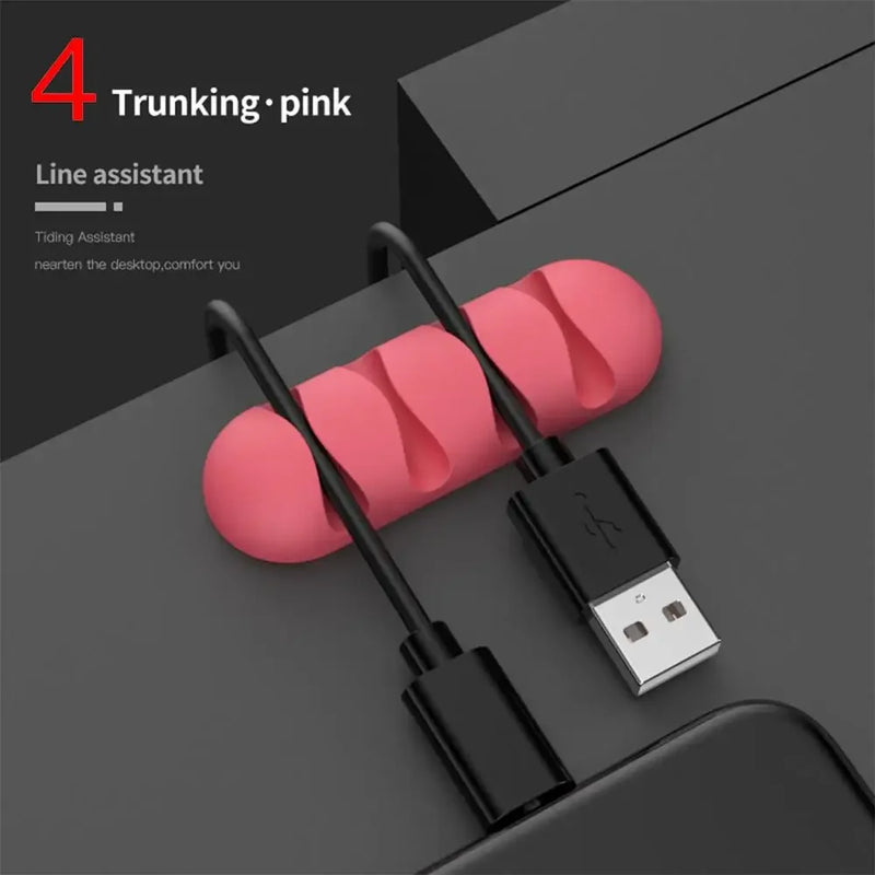 KabelFix Clip | Silikon Kabelhalter | Selbstklebend & Flexibel | Für USB, Kopfhörer & Ladekabel