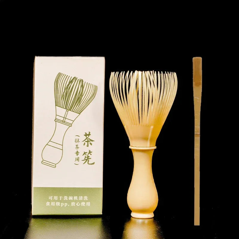 Matcha Set ZenWhisk | Wiederverwendbarer Chasen-Besen mit Löffel | Hitzebeständig & Abnehmbar | Für japanische Teezeremonie